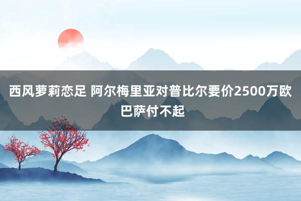 西风萝莉恋足 阿尔梅里亚对普比尔要价2500万欧 巴萨付不起